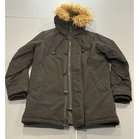 GUESS Men's Heavy Weight Hood Snorkel Jacket With Faux Fur Trim Hood Size XSmall - Picture 4 of 13